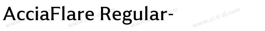 AcciaFlare Regular字体转换